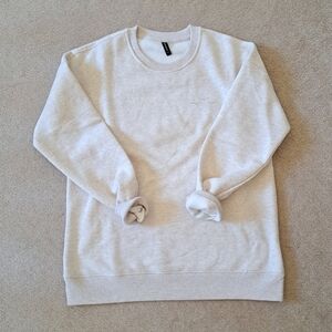 Lazy Pants Beige Sweatshirt Women's Small Cozy Pullover Fleece NWOT